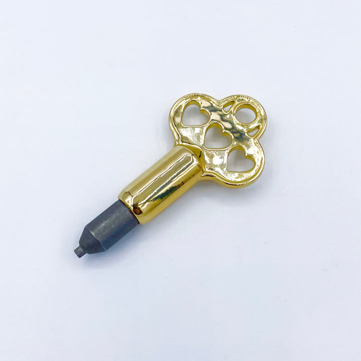 Solid Brass Decorative Key Handle on white